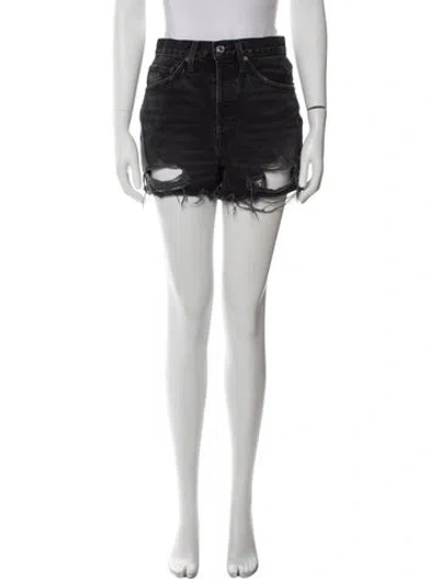 Pre-owned Re/done Mini Shorts In Black