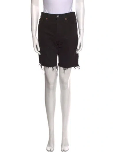 Pre-owned Re/done Mini Shorts In Black