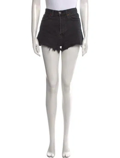 Pre-owned Re/done Mini Shorts In Black