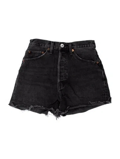 Pre-owned Re/done Mini Shorts In Black