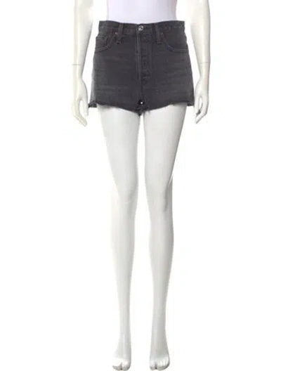 Pre-owned Re/done Mini Shorts In Black