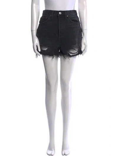 Pre-owned Re/done Mini Shorts In Black