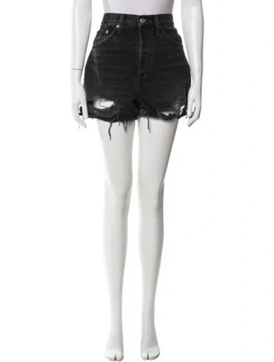 Pre-owned Re/done Mini Shorts In Black
