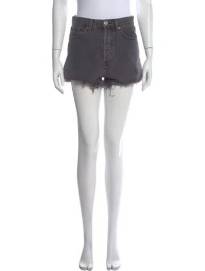 Pre-owned Re/done Mini Shorts In Black