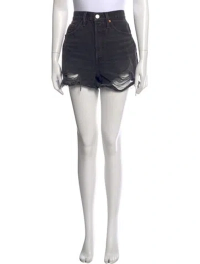 Pre-owned Re/done Mini Shorts In Black