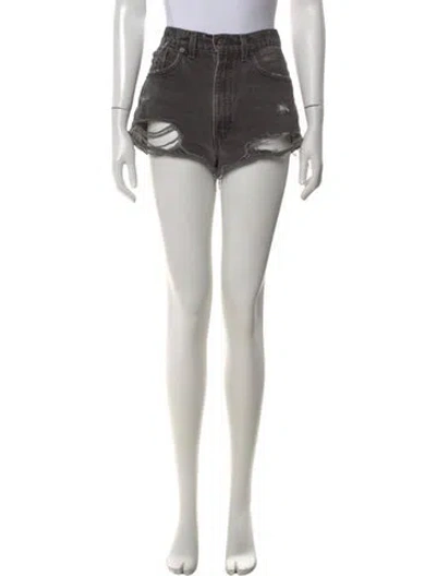 Pre-owned Re/done Mini Shorts In Black