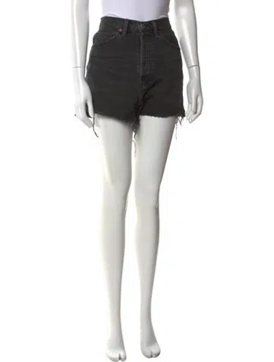 Pre-owned Re/done Mini Shorts In Black