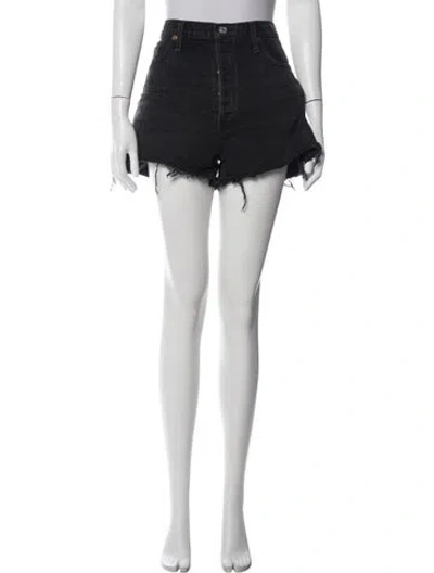 Pre-owned Re/done Mini Shorts In Black
