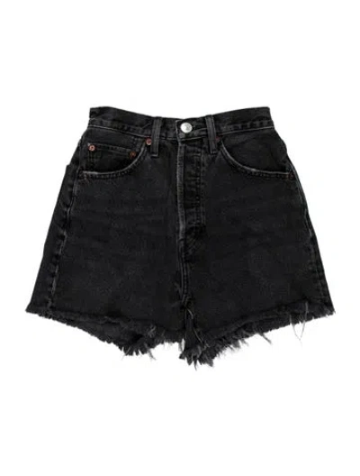 Pre-owned Re/done Mini Shorts In Black