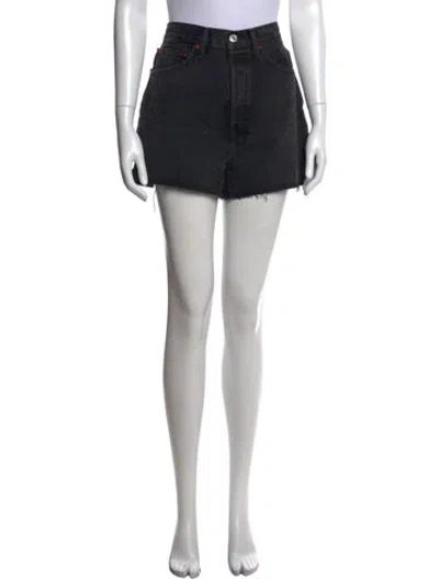 Pre-owned Re/done Mini Shorts In Black