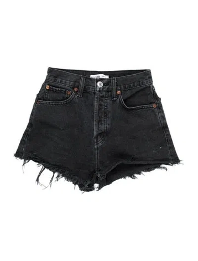 Pre-owned Re/done Mini Shorts In Black