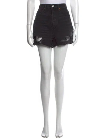 Pre-owned Re/done Mini Shorts In Black