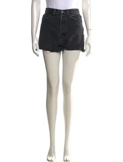 Pre-owned Re/done Mini Shorts In Black/neutrals