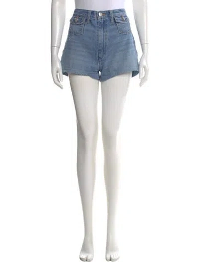 Pre-owned Re/done Mini Shorts In Blue