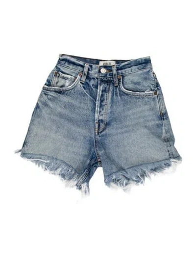 Pre-owned Re/done Mini Shorts In Blue