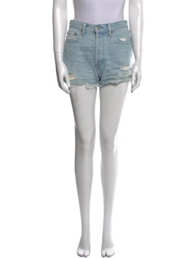Pre-owned Re/done Mini Shorts In Blue