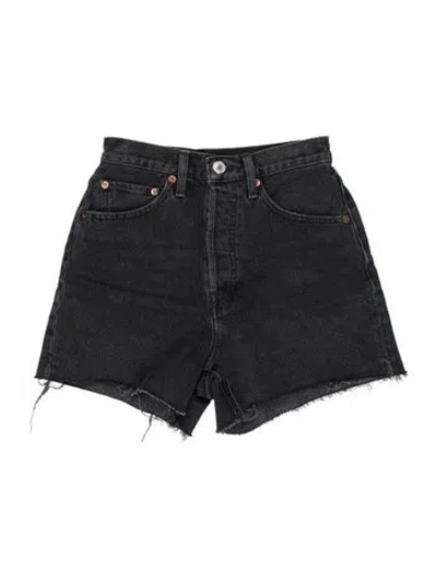 Pre-owned Re/done Mini Shorts In Blue