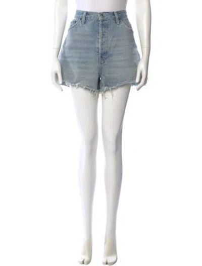 Pre-owned Re/done Mini Shorts In Blue