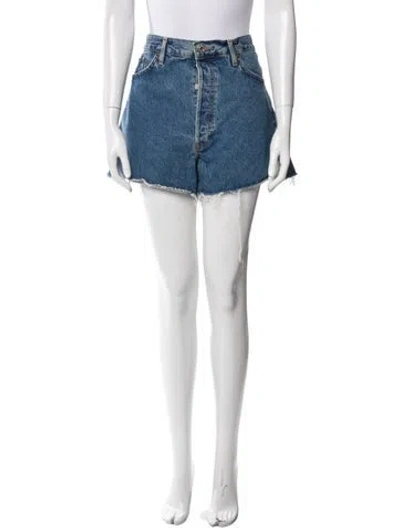 Pre-owned Re/done Mini Shorts In Blue