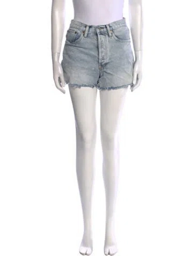 Pre-owned Re/done Mini Shorts In Blue
