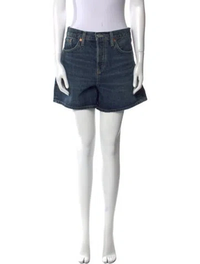 Pre-owned Re/done Mini Shorts In Blue