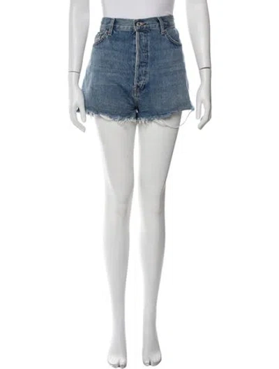 Pre-owned Re/done Mini Shorts In Blue