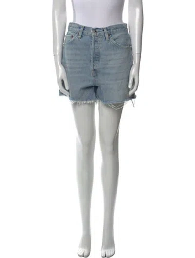 Pre-owned Re/done Mini Shorts In Blue