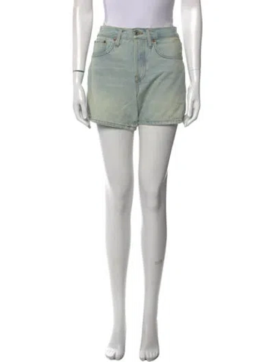 Pre-owned Re/done Mini Shorts In Blue