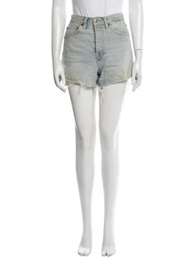 Pre-owned Re/done Mini Shorts In Blue