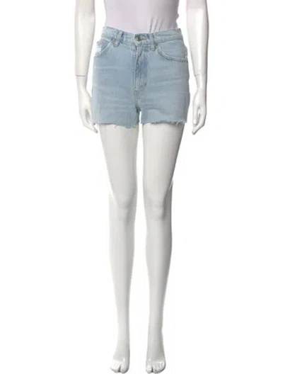 Pre-owned Re/done Mini Shorts In Blue