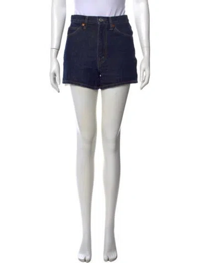 Pre-owned Re/done Mini Shorts In Blue