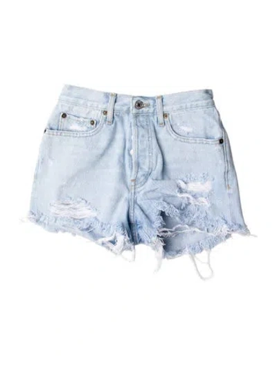 Pre-owned Re/done Mini Shorts In Blue