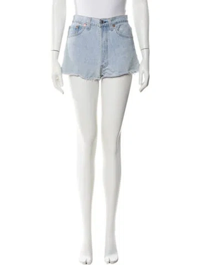 Pre-owned Re/done Mini Shorts In Blue