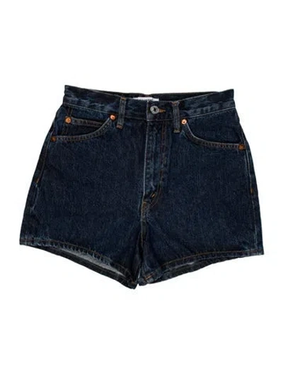 Pre-owned Re/done Mini Shorts In Blue