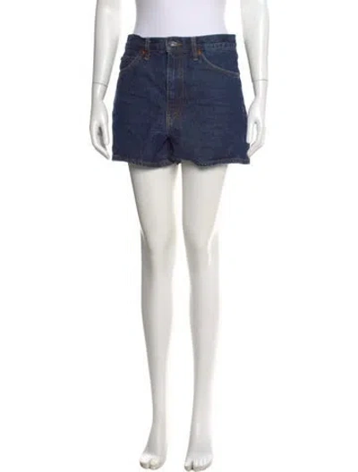 Pre-owned Re/done Mini Shorts In Blue