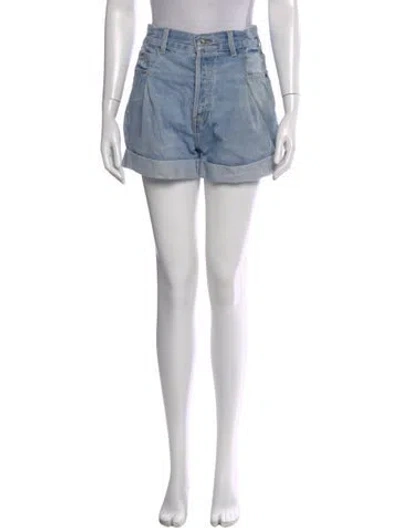 Pre-owned Re/done Mini Shorts In Blue