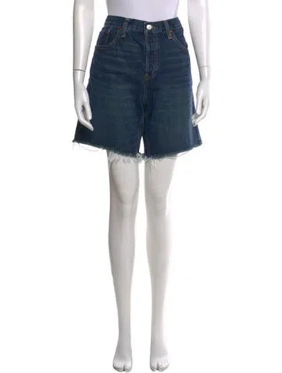 Pre-owned Re/done Mini Shorts In Blue