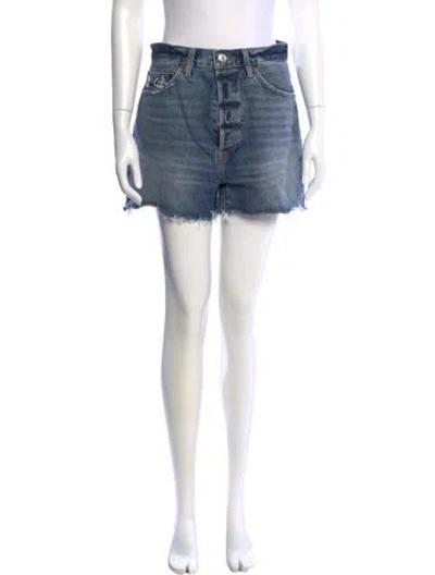 Pre-owned Re/done Mini Shorts In Blue