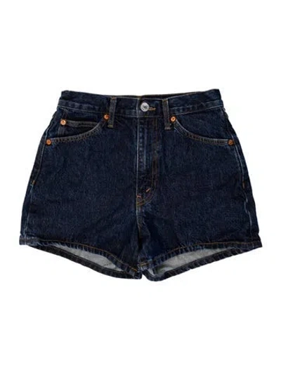 Pre-owned Re/done Mini Shorts In Blue