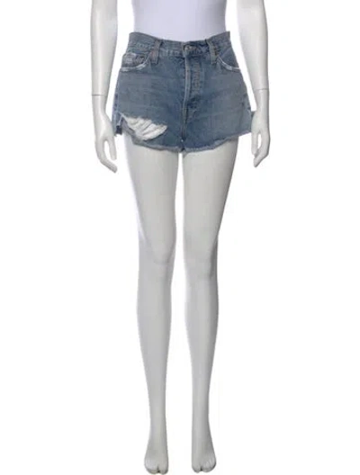Pre-owned Re/done Mini Shorts In Blue