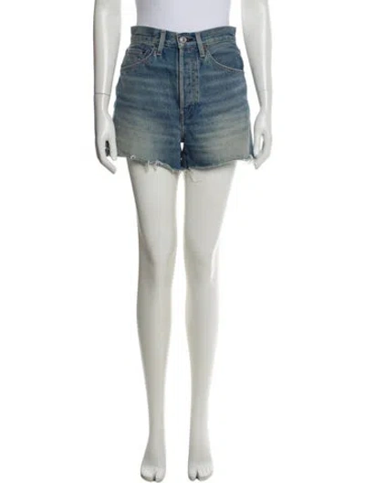 Pre-owned Re/done Mini Shorts In Blue