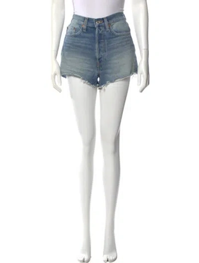 Pre-owned Re/done Mini Shorts In Blue