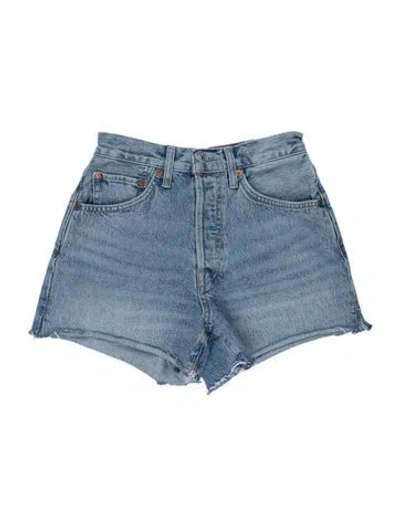 Pre-owned Re/done Mini Shorts In Blue