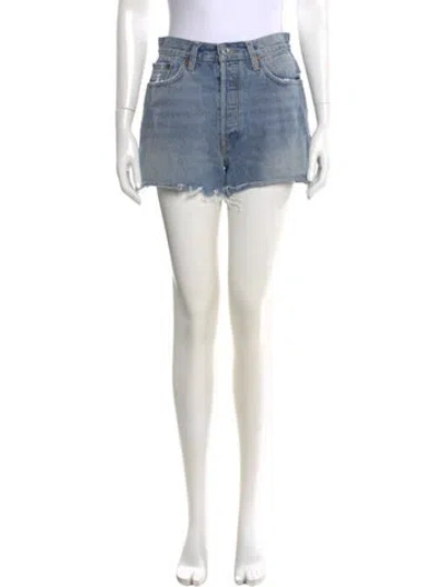 Pre-owned Re/done Mini Shorts In Blue