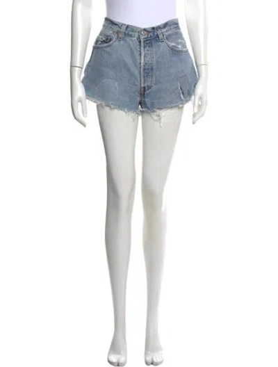 Pre-owned Re/done Mini Shorts In Blue