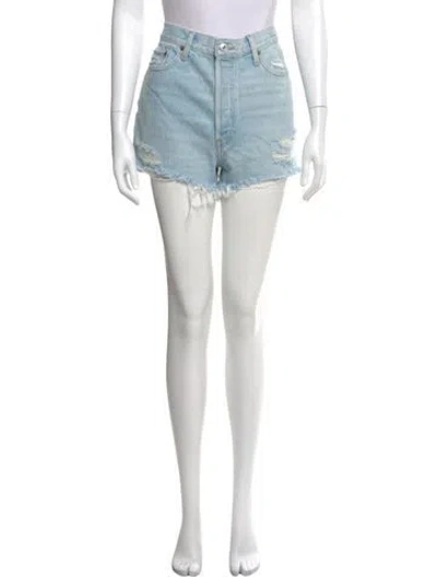 Pre-owned Re/done Mini Shorts In Blue