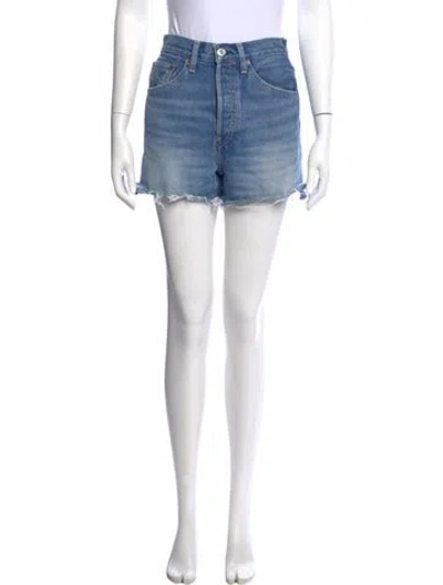 Pre-owned Re/done Mini Shorts In Blue