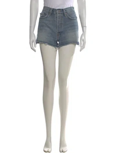 Pre-owned Re/done Mini Shorts In Blue