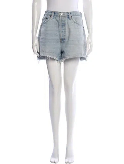 Pre-owned Re/done Mini Shorts In Blue