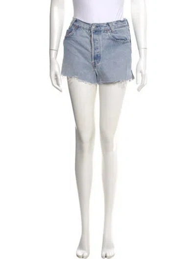Pre-owned Re/done Mini Shorts In Blue